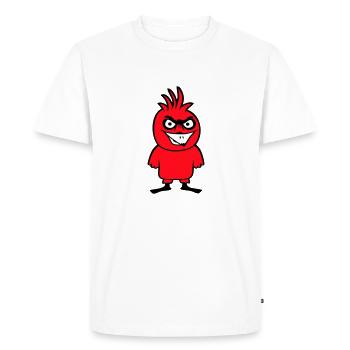 Parrot Bird Stares Nasty Aggressive Rage - Men's Premium Organic T-Shirt - white - Front - Nico (187cm)