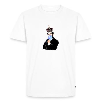 Charles, Roi d’Angleterre, Roi, Couronne - T-shirt Premium bio Homme - blanc - Devant - Nico (187cm)