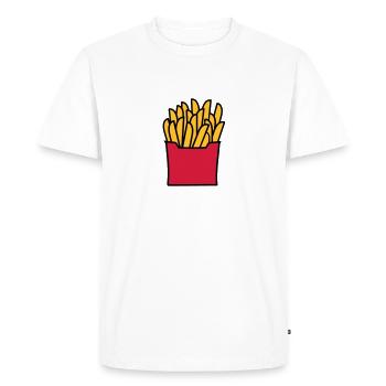 Fries - Men's Premium Organic T-Shirt - white - Front - Nico (187cm)