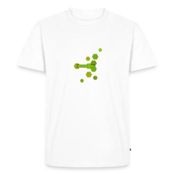 Johannes - Men's Premium Organic T-Shirt - white - Front - Nico (187cm)