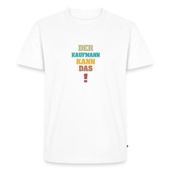 L’homme d’affaires est drôle - T-shirt Premium bio Homme - blanc - Devant - Nico (187cm)