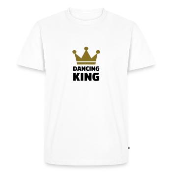 Dancing King - T-shirt Premium bio Homme - blanc - Devant - Nico (187cm)