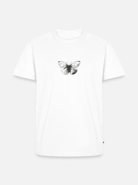 Schmetterling - Männer Premium Bio T-Shirt - Weiß