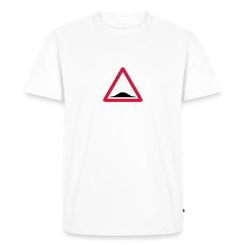 Triangle panel back donkey 209 - Men's Premium Organic T-Shirt - white - Front - Nico (187cm)