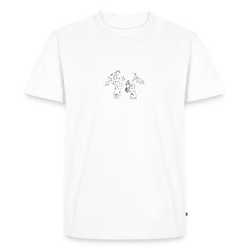 Famille - T-shirt Premium bio Homme - blanc - Devant - Nico (187cm)