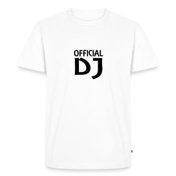 Official DJ - T-shirt Premium bio Homme - blanc - Devant - Nico (187cm)