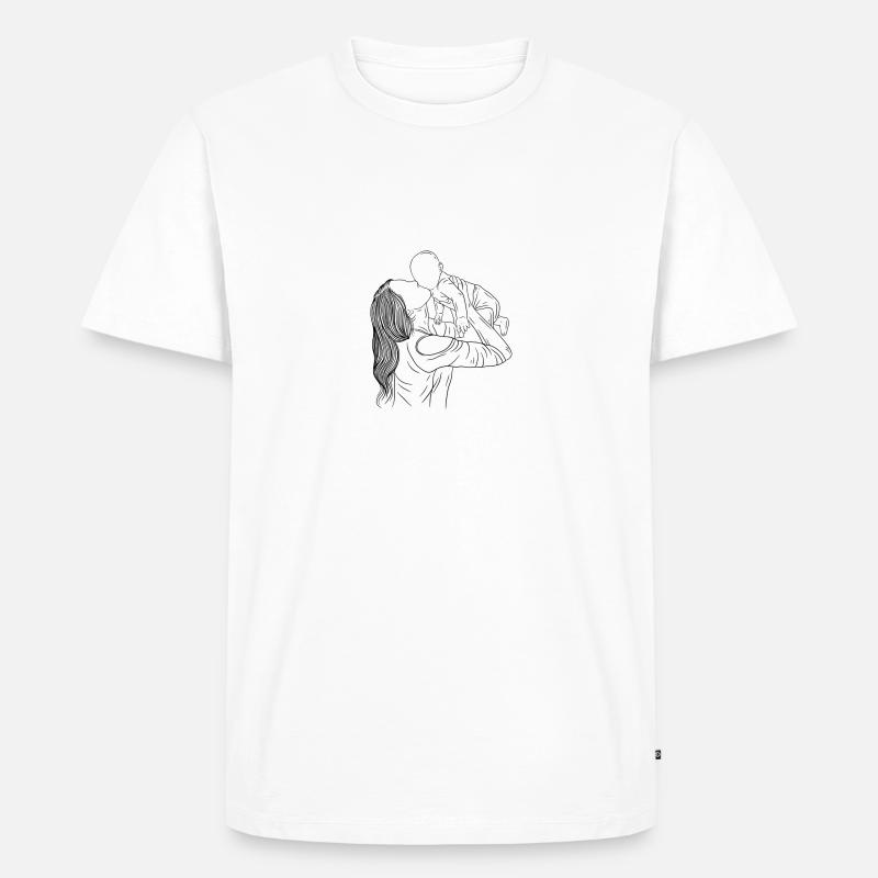Mutter Kind Liebe - Männer Premium Bio T-Shirt - Weiß