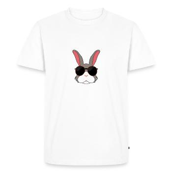 Lapin cool avec lunettes de soleil, tête de lapin, lapin - T-shirt Premium bio Homme - blanc - Devant - Nico (187cm)