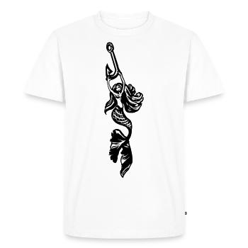 sirène avec hameçon - T-shirt Premium bio Homme - blanc - Devant - Nico (187cm)