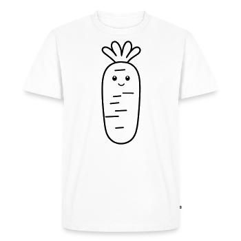 Carotte - T-shirt Premium bio Homme - blanc - Devant - Nico (187cm)