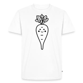 Carotte - T-shirt Premium bio Homme - blanc - Devant - Nico (187cm)