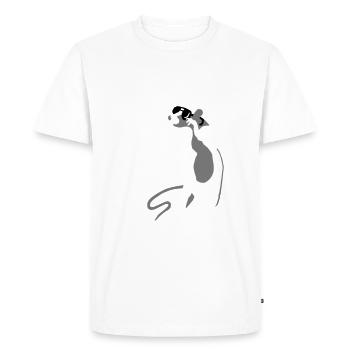 Rat avec des lunettes de soleil - T-shirt Premium bio Homme - blanc - Devant - Nico (187cm)