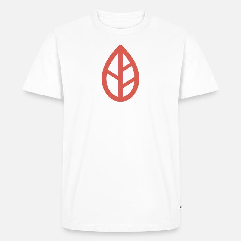 Macaroni - leaf - Männer Premium Bio T-Shirt - Weiß