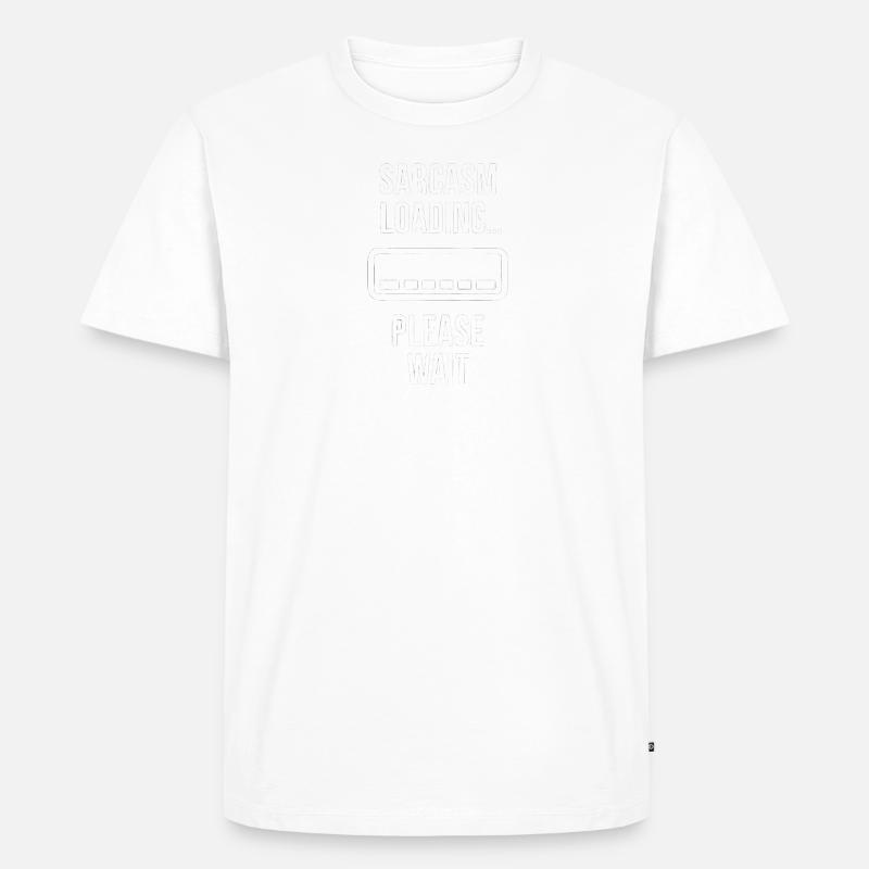 SarcasmLoading - Männer Premium Bio T-Shirt - Weiß