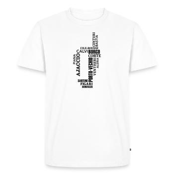 Corsica Corse villes - T-shirt Premium bio Homme - blanc - Devant - Nico (187cm)