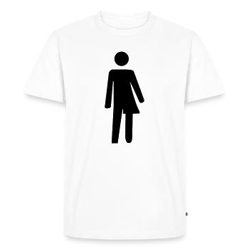 Transgender Toilet Sign - Men's Premium Organic T-Shirt - white - Front - Nico (187cm)