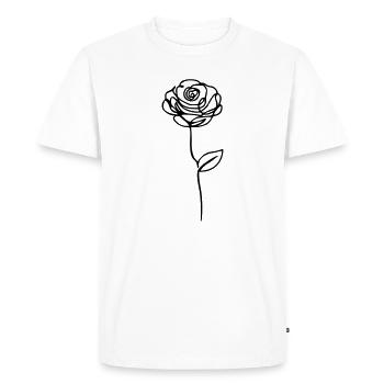 rose - Men's Premium Organic T-Shirt - white - Front - Nico (187cm)
