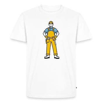 Bricoleur - T-shirt Premium bio Homme - blanc - Devant - Nico (187cm)
