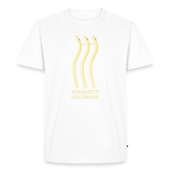 Funny Spaghetti Bolognese - Polonaise - Men's Premium Organic T-Shirt - white - Front - Nico (187cm)