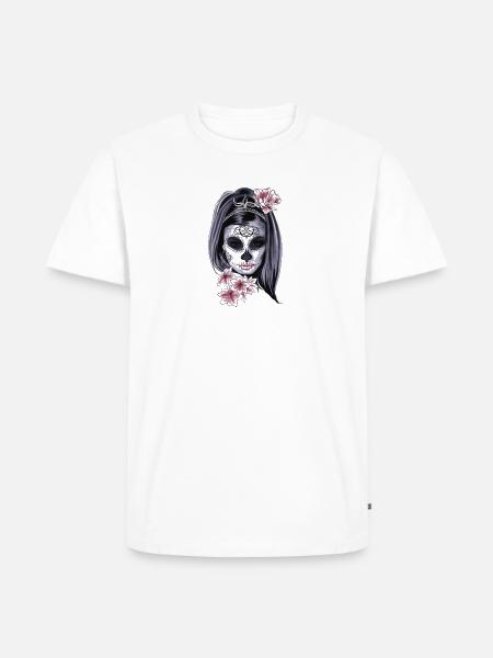 Maske - Männer Premium Bio T-Shirt - Weiß