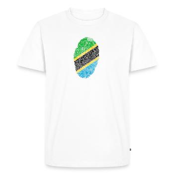 Empreintes digitales - Tanzanie - T-shirt Premium bio Homme - blanc - Devant - Nico (187cm)