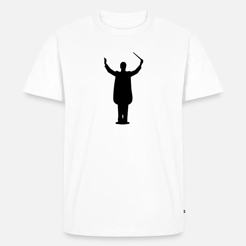 Dirigent - Männer Premium Bio T-Shirt - Weiß