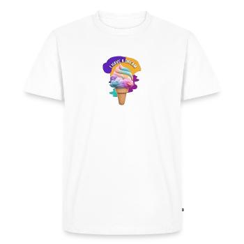 J’AI UN RÊVE! La crème glacée dans la gaufrette peut être personnalisée - T-shirt Premium bio Homme - blanc - Devant - Nico (187cm)