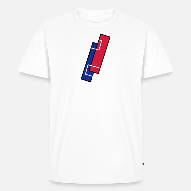 rectangles - Männer Premium Bio T-Shirt - Weiß