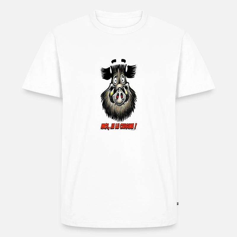 Das Schwein, das mich Kitchen! - Männer Premium Bio T-Shirt - Weiß