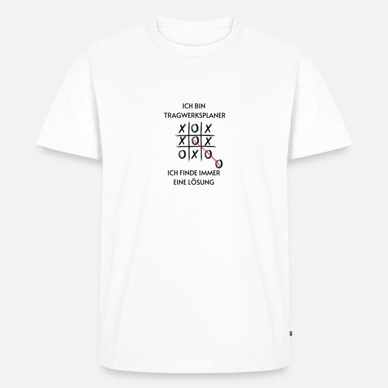 Ich bin Tragwerksplaner - Männer Premium Bio T-Shirt - Weiß