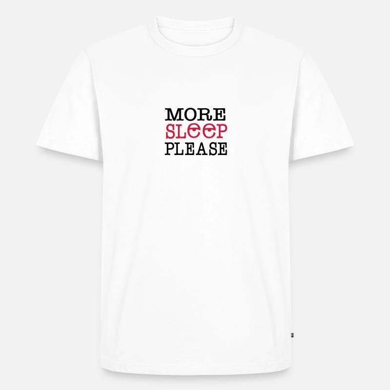 schlafen - Männer Premium Bio T-Shirt - Weiß