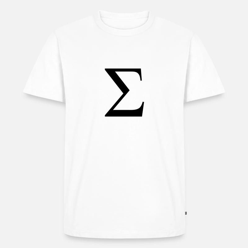 Sigma - Männer Premium Bio T-Shirt - Weiß