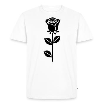 Pink Flower - Men's Premium Organic T-Shirt - white - Front - Nico (187cm)