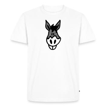 Fou âne - tête 3 - T-shirt Premium bio Homme - blanc - Devant - Nico (187cm)