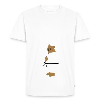 taekwondo bear - T-shirt Premium bio Homme - blanc - Devant - Nico (187cm)