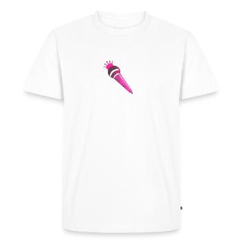 Karaoke Queen,Karaoke,Microphone,Stars,Star - Men's Premium Organic T-Shirt - white - Front - Nico (187cm)