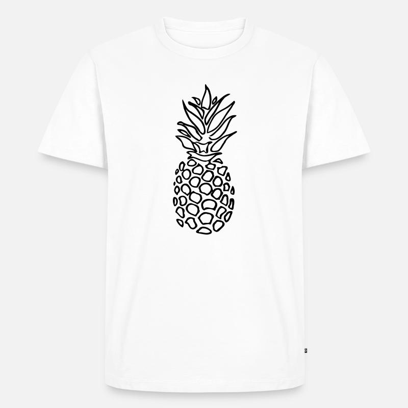 Ananas - Männer Premium Bio T-Shirt - Weiß