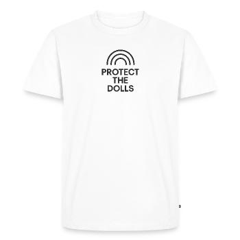 Protégez les poupées motif protecteur arc-en-ciel design - T-shirt Premium bio Homme - blanc - Devant - Nico (187cm)