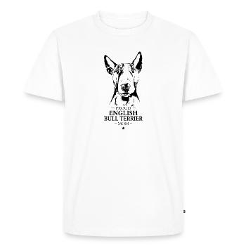 English Bull Terrier Mom Bull Terrier Dog Wilsigns - Men's Premium Organic T-Shirt - white - Front - Nico (187cm)