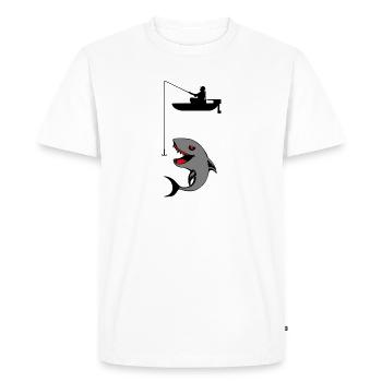 pêcheur - T-shirt Premium bio Homme - blanc - Devant - Nico (187cm)