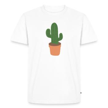 cactus - Men's Premium Organic T-Shirt - white - Front - Nico (187cm)