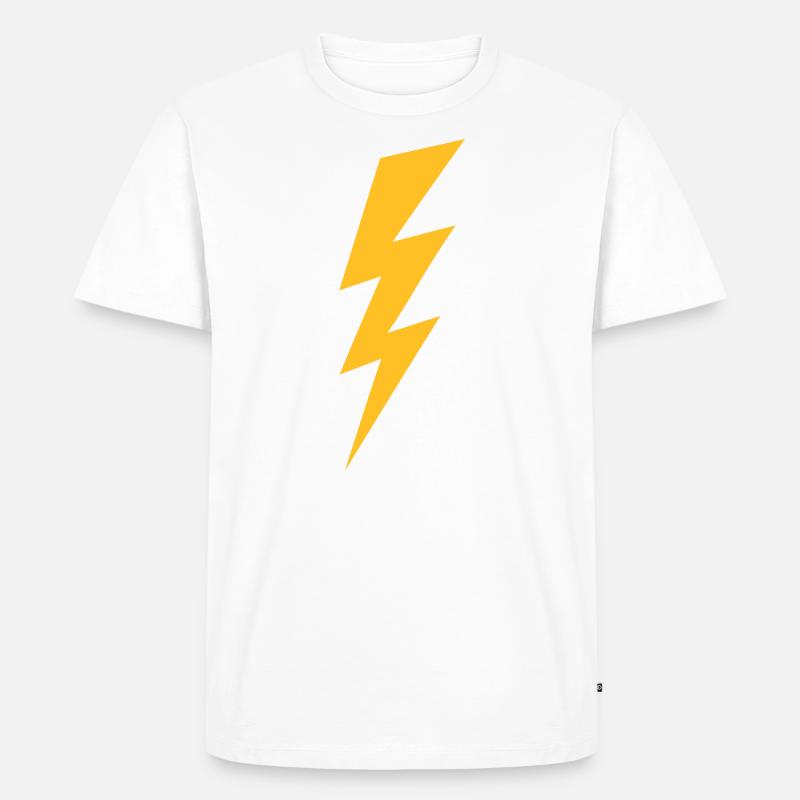 Logo Flash High Voltage - Men's Premium Organic T-Shirt - white