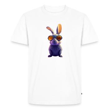 Lapin2 - T-shirt Premium bio Homme - blanc - Devant - Nico (187cm)