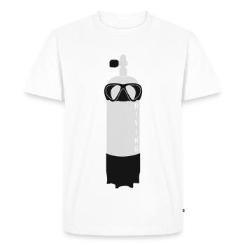 Dive bottle with diving mask - Men's Premium Organic T-Shirt - white - Front - Nico (187cm)