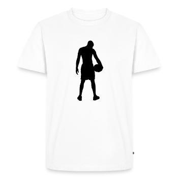 basketball - Men's Premium Organic T-Shirt - white - Front - Nico (187cm)