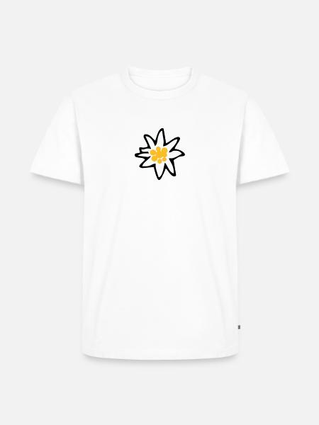 Edelweiss - Männer Premium Bio T-Shirt - Weiß