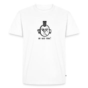 NO WAY - T-shirt Premium bio Homme - blanc - Devant - Nico (187cm)