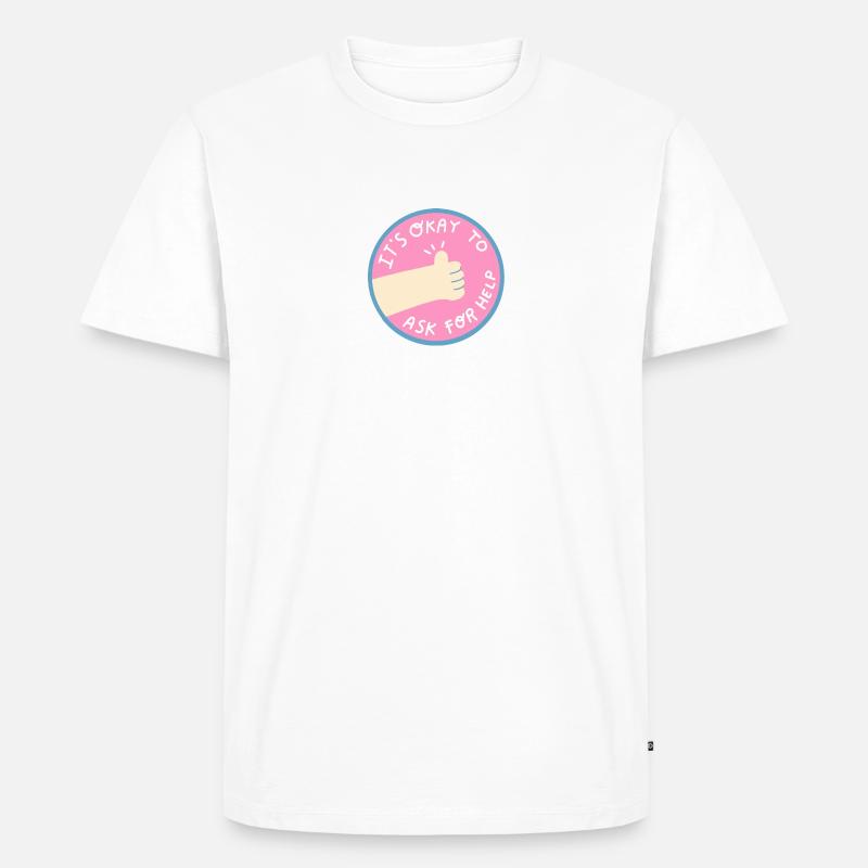Help is ok - Männer Premium Bio T-Shirt - Weiß