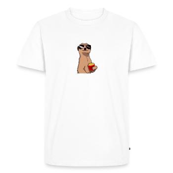 Frites Frites Suricate - T-shirt Premium bio Homme - blanc - Devant - Nico (187cm)