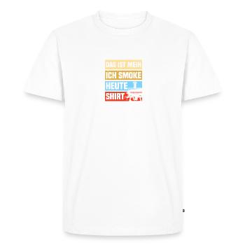 I smoke Grill Season Barbecue BBQ Grilling - Men's Premium Organic T-Shirt - white - Front - Nico (187cm)